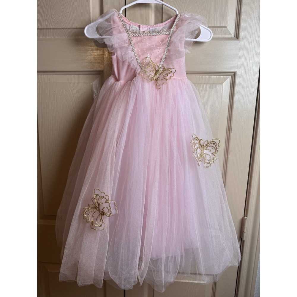 Fairy Dust Pink Fairy Butterfly Princess Costume Small 5/6 Dress Only No Wings